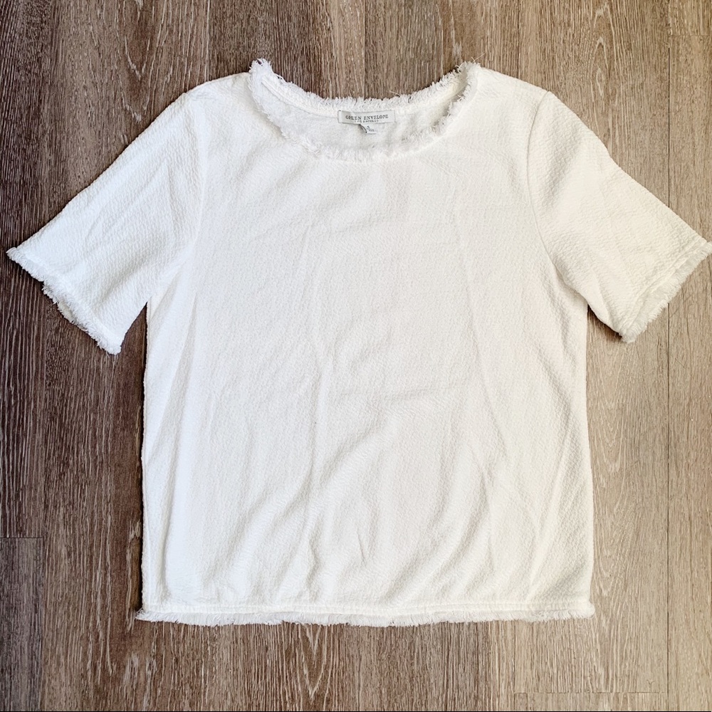 Classy Pearl White Blouse | Green Envelopes